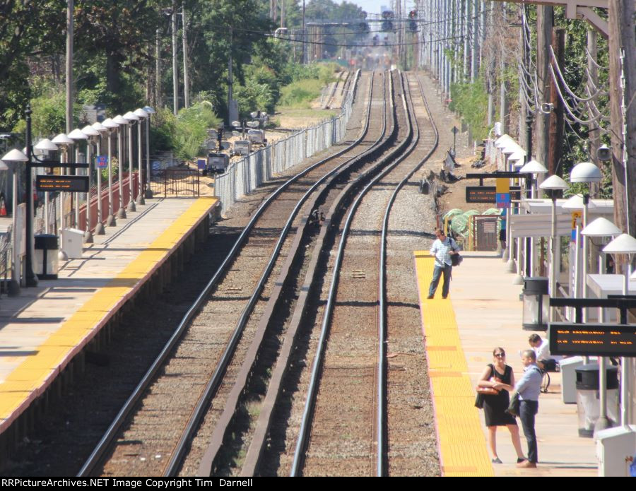 Looking at the third track construction progress.